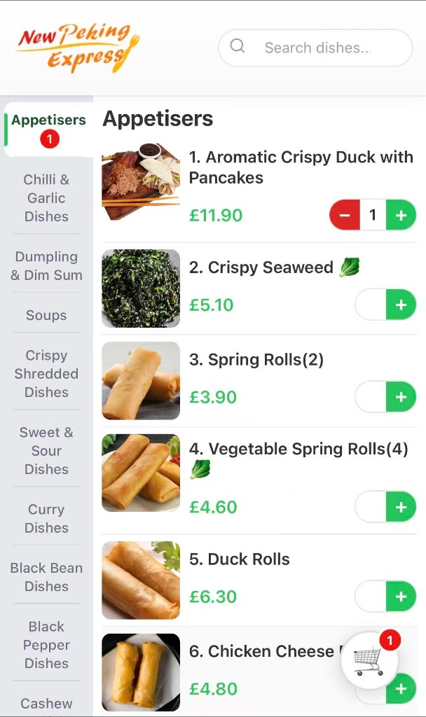 Mobile ordering – New Peking Express